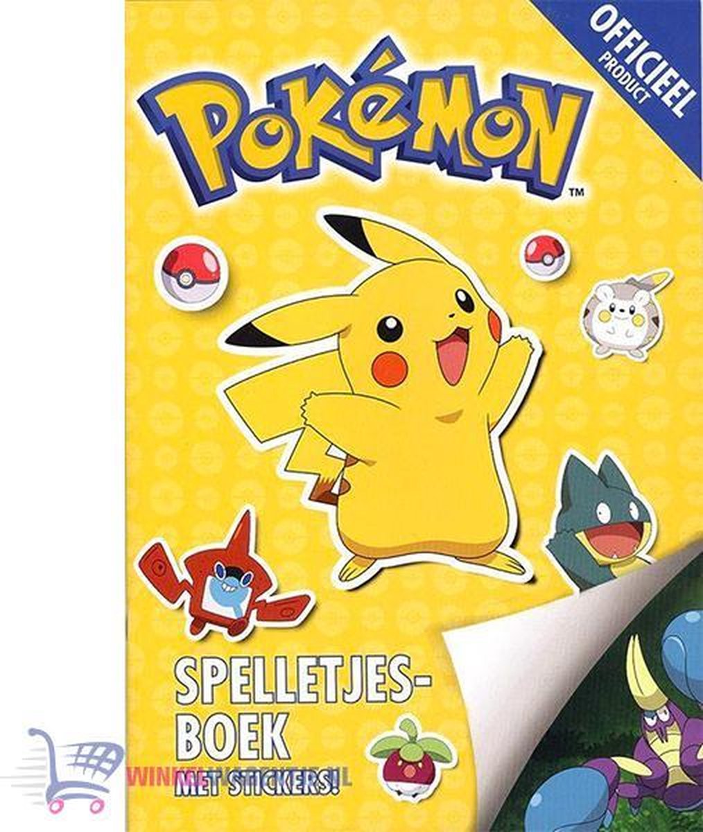 Pokemon spelletjesboek met stickers + Pikachu Sleutelhanger + 3   Stickers  | Speelgoed voor jongens meisjes kinderen | Pokemon GO Sword & Shield